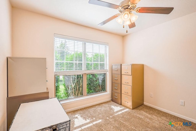 5821 Worthing Dr, Temple, TX 76502 - unfurnished bedroom featuring carpet and ceiling fan