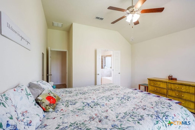 5821 Worthing Dr, Temple, TX 76502 - bedroom featuring lofted ceiling and a ceiling fan