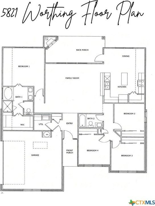 5821 Worthing Dr, Temple, TX 76502 - view of room layout