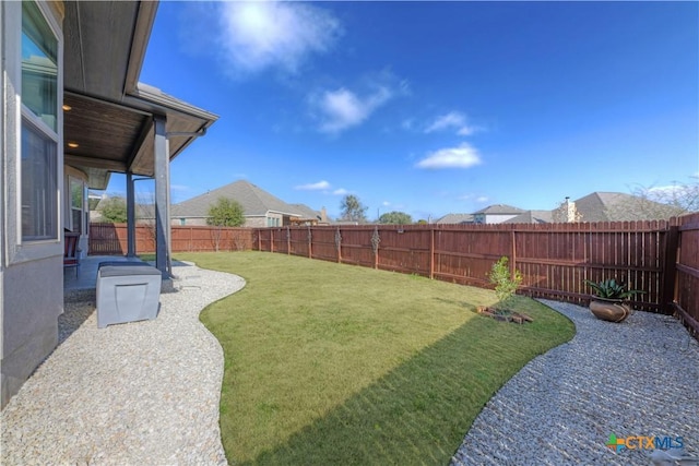 view of yard with a patio area