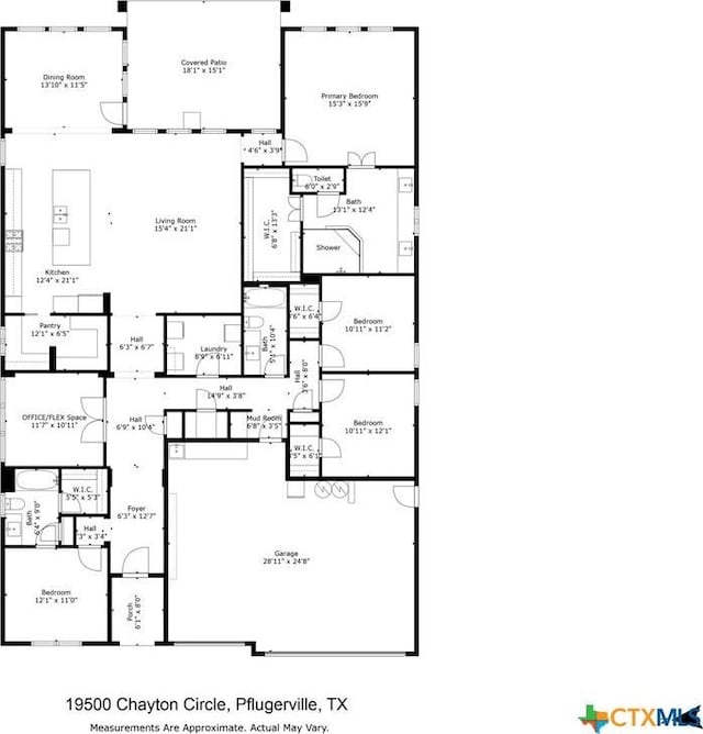 19500 Chayton Cir, Pflugerville, TX 78660 - home floor plan