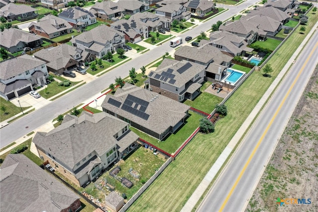 19500 Chayton Cir, Pflugerville, TX 78660 - aerial perspective of suburban area featuring a pool