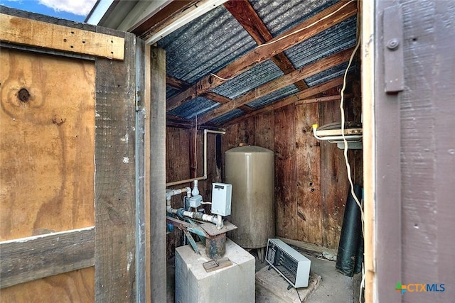 interior space with water heater