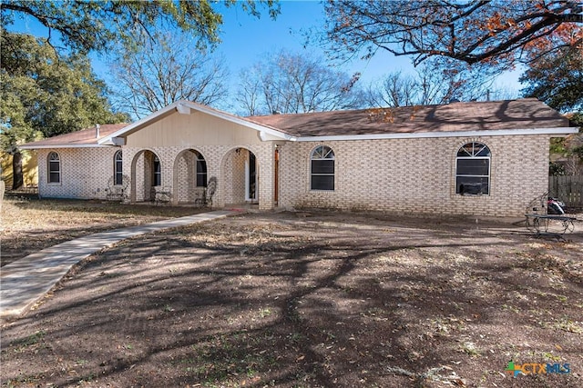 view of single story home