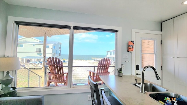 1265 N Ocean Dr Unit 2, Port Lavaca, TX 77979 - interior space with a water view