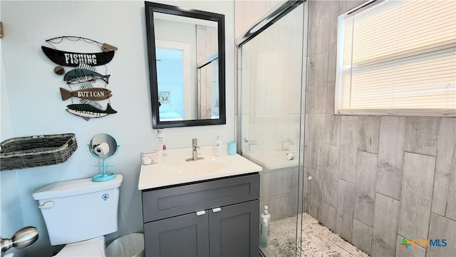 1265 N Ocean Dr Unit 2, Port Lavaca, TX 77979 - full bath with toilet, vanity, and a stall shower