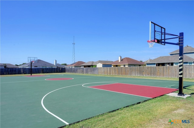 view of sport court