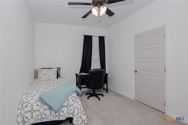 111 Dripping Spg, Victoria, TX 77904 - bedroom with light carpet and a ceiling fan