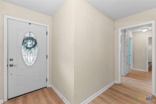 907 Great Oaks Cv, Round Rock, TX 78681 - entrance foyer with light wood-style floors