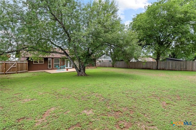 907 Great Oaks Cv, Round Rock, TX 78681 - fenced backyard featuring a patio