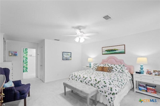 407 Pasadena Dr, Victoria, TX 77904 - bedroom featuring carpet flooring, ceiling fan, and baseboards
