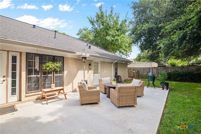 407 Pasadena Dr, Victoria, TX 77904 - view of patio featuring an outdoor living space