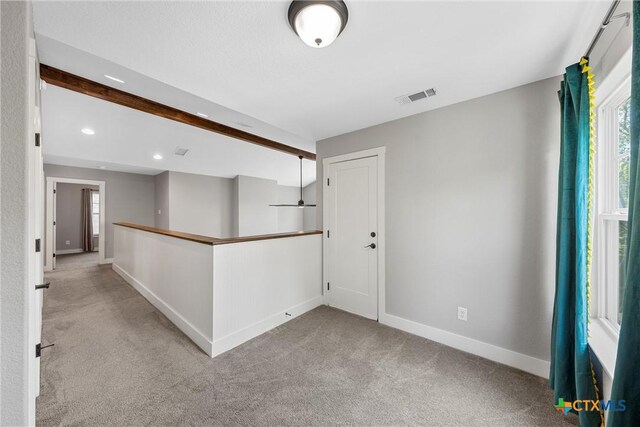 4130 Cripple Creek Dr, Temple, TX 76502 - unfurnished room featuring baseboards, visible vents, carpet floors, and recessed lighting