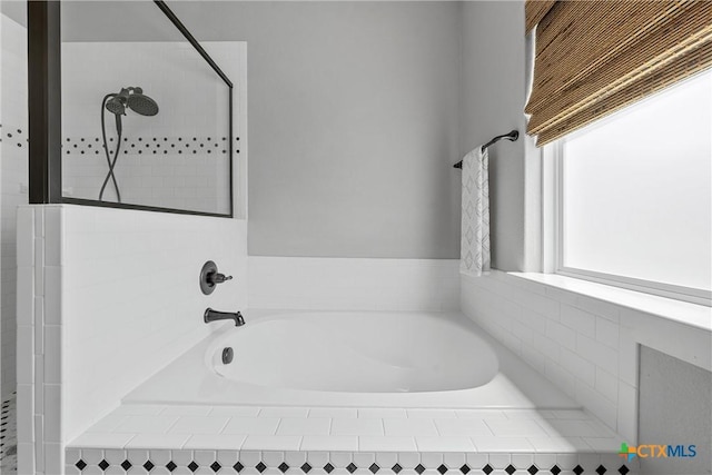 4130 Cripple Creek Dr, Temple, TX 76502 - bathroom featuring a tile shower and a bath