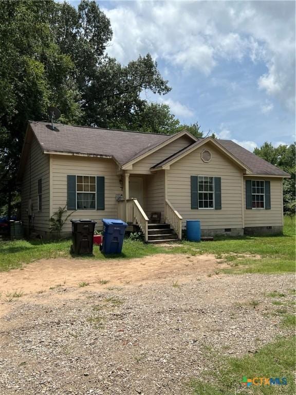 13316 Fm 2329, Eustace, TX 75124 - view of front of house featuring crawl space and roof with shingles