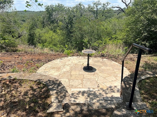 184 Guadalupe Hills Ln, Seguin, TX 78155 - view of patio with a wooded view