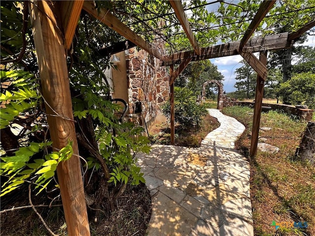 184 Guadalupe Hills Ln, Seguin, TX 78155 - view of yard with a pergola and a patio