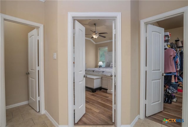 4208 Brookhaven Dr, Temple, TX 76504 - hallway with ornamental molding and baseboards