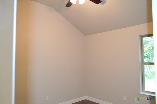 850 County Road 3152, Kempner, TX 76539 - empty room featuring lofted ceiling and a ceiling fan