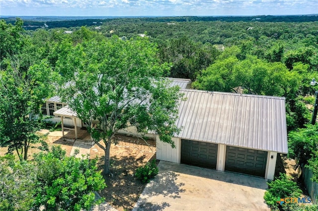1606 Lone Man Mountain Rd, Wimberley, TX 78676 - view from above of property with a forest