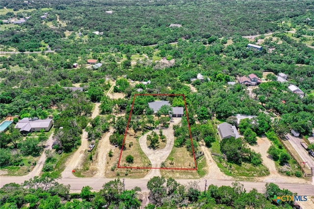 1606 Lone Man Mountain Rd, Wimberley, TX 78676 - view of property location with property parcel outlined and a forest
