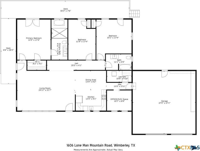 1606 Lone Man Mountain Rd, Wimberley, TX 78676 - home floor plan