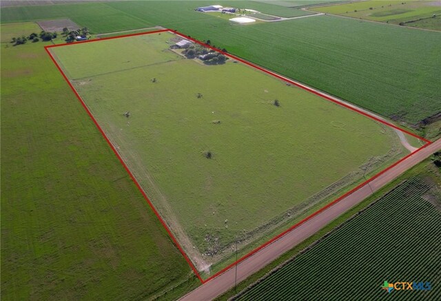 bird's eye view with a rural view