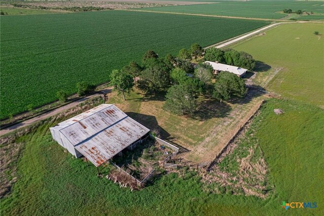 aerial view featuring a rural view