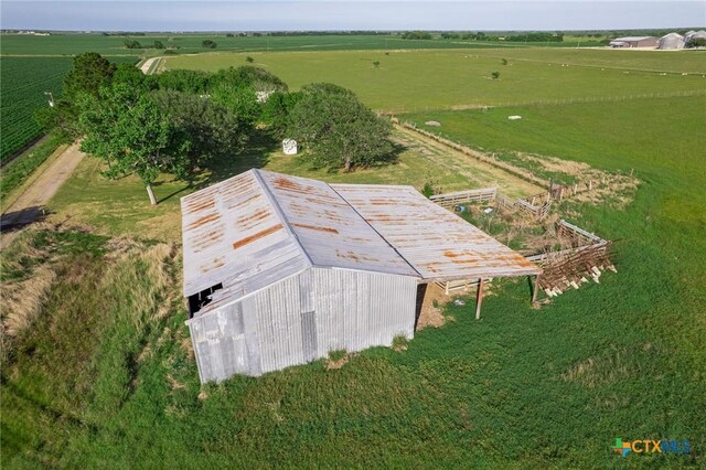 aerial view featuring a rural view