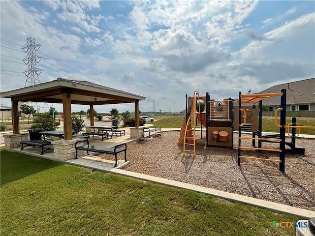 513 Foxbrook Way, Cibolo, TX 78108 - community jungle gym with a gazebo and a lawn