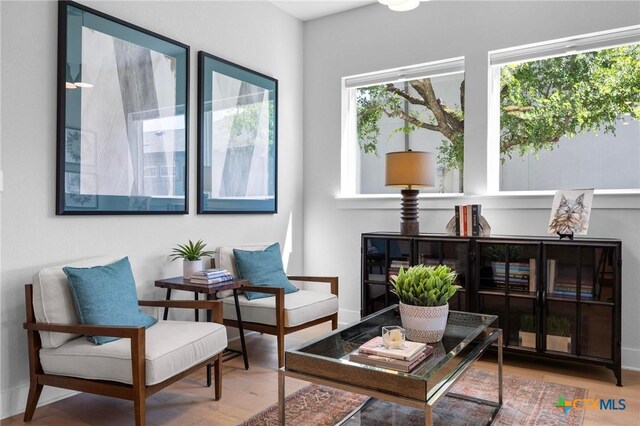 105 Monterey Oak Trl, Georgetown, TX 78628 - sitting room featuring wood finished floors and baseboards