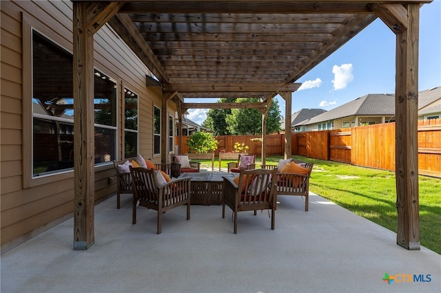 3312 Cortes Pl, Round Rock, TX 78665 - view of patio with an outdoor hangout area