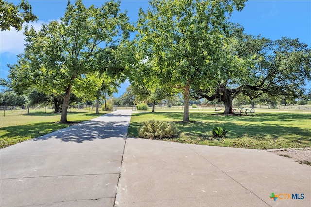 exterior space with a yard