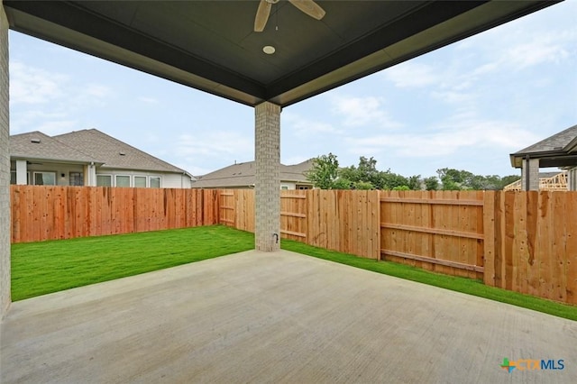 264 Five Mile Creek Way, Kyle, TX 78640 - view of patio featuring ceiling fan