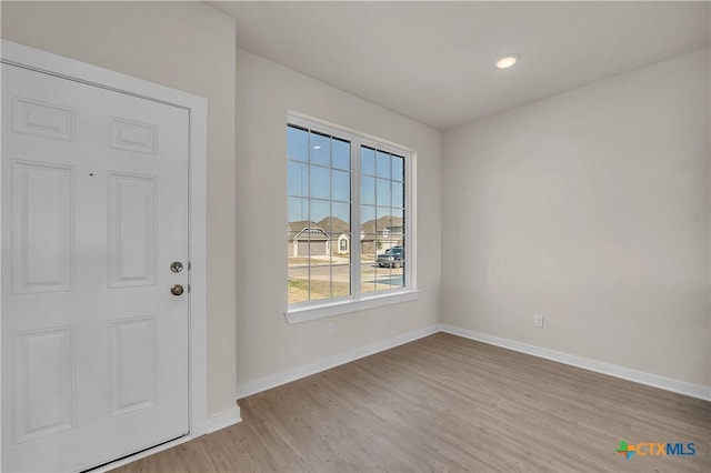 foyer featuring light hardwood / wood-style floors