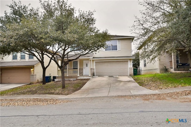 view of front of home featuring a garage