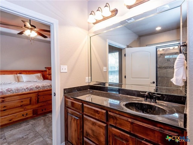 602 Park Place Ln, Temple, TX 76504 - ensuite bathroom featuring vanity and a ceiling fan