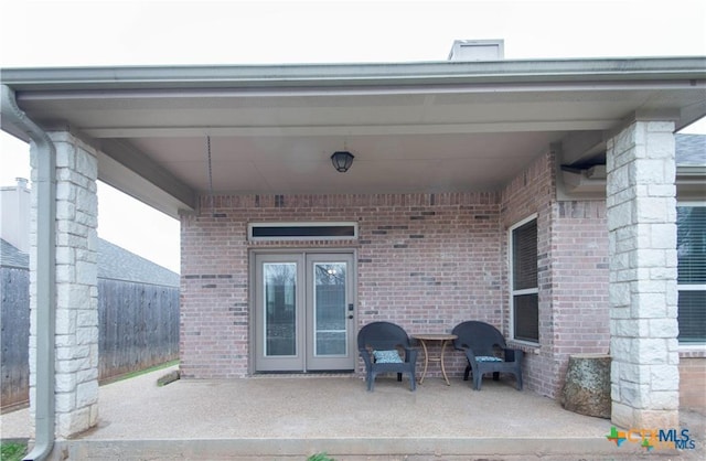 602 Park Place Ln, Temple, TX 76504 - view of patio featuring french doors
