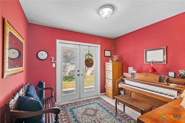 301 Deerchase, Victoria, TX 77901 - entryway featuring french doors and carpet
