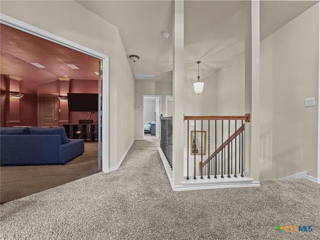 1306 Torino St, Harker Heights, TX 76548 - corridor featuring an upstairs landing, carpet flooring, and baseboards