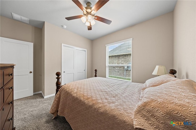 7109 Hammermill Ln, Temple, TX 76502 - carpeted bedroom featuring baseboards and a ceiling fan