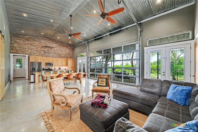 interior space featuring french doors