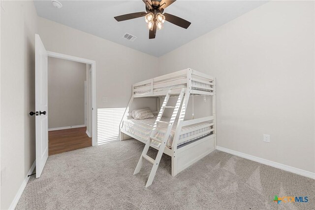 8917 Sassafras St, Temple, TX 76502 - bedroom featuring carpet flooring, baseboards, and ceiling fan