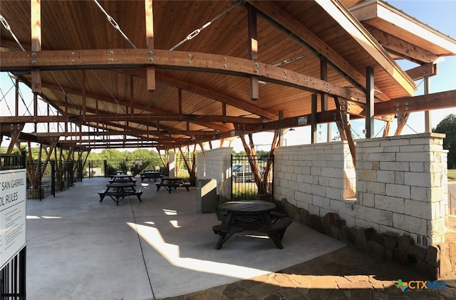 view of patio / terrace with a gazebo