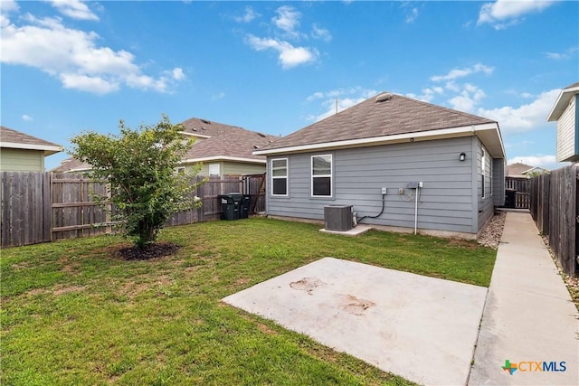 310 Spiny Lizard Ln, San Marcos, TX 78666 - back of house featuring central air condition unit and a patio