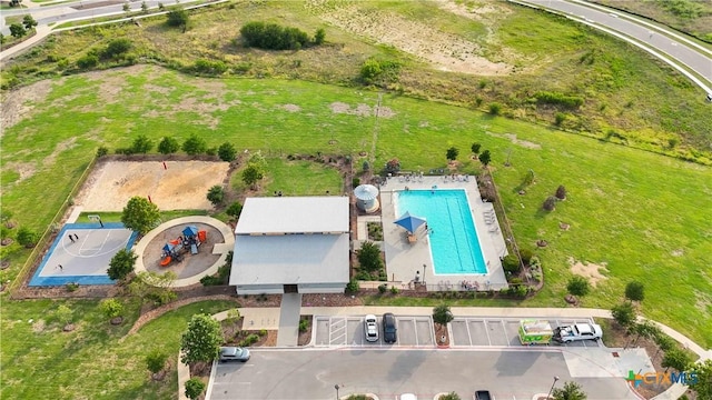 310 Spiny Lizard Ln, San Marcos, TX 78666 - drone / aerial view of a pool area