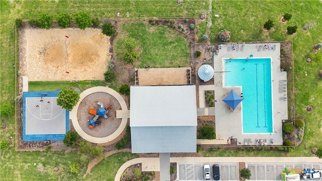 310 Spiny Lizard Ln, San Marcos, TX 78666 - drone / aerial view of a pool
