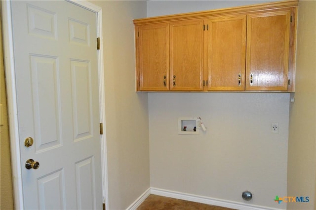391 County Road 3150, Kempner, TX 76539 - laundry room with cabinet space, washer hookup, and electric dryer hookup