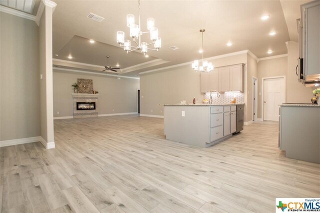 bedroom with ceiling fan and light colored carpet