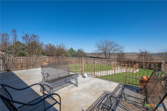 view of patio / terrace with fence